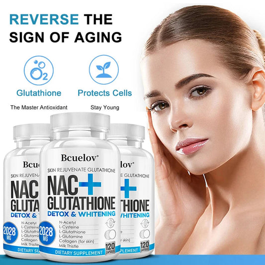 NAC glutathione supplement, milk thistle extract, and vitamin C to support immune function and respiratory health Sqin Med by Nurse Faye