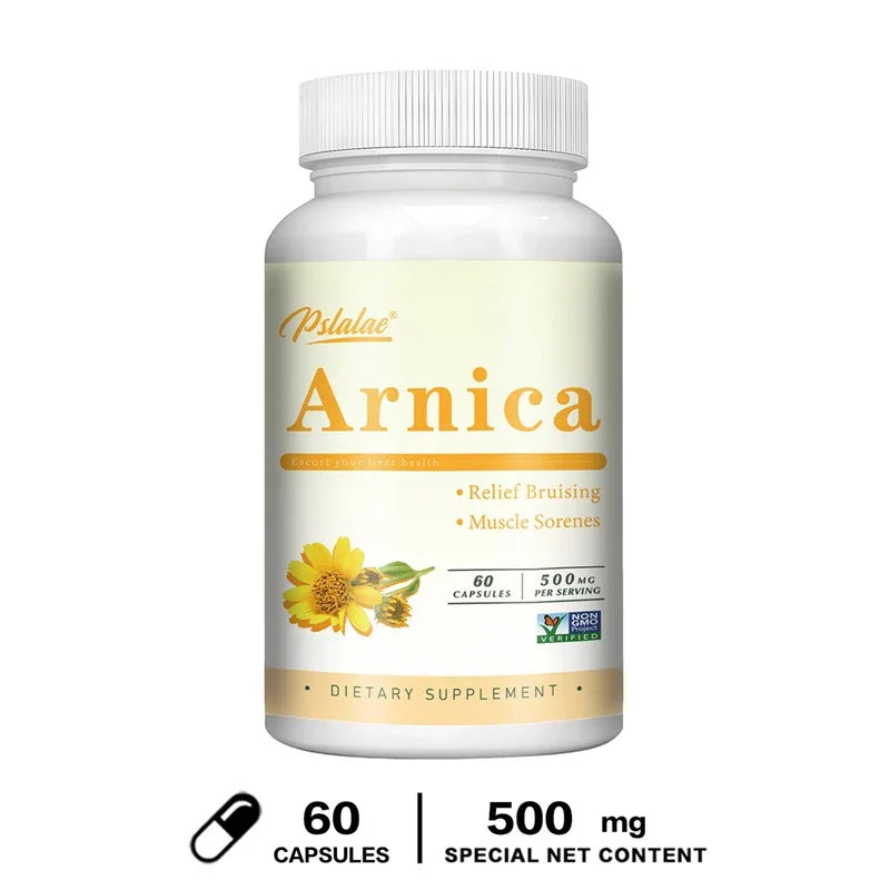 Arnica Capsules - Effectively Relieves Bruising, Swelling, Reduces Muscle Pain and Stiffness Sqin Med by Nurse Faye