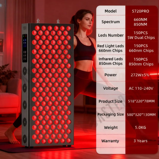 660nm850nm Led Red Light Therapy Panel Device LED Facial Anti-inflammatory Skin Care Light For Anti-Aging Pain Relief