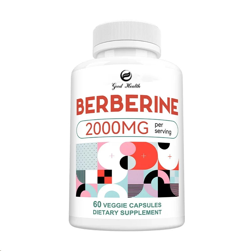Berberine Capsules 2000mg - Supports Healthy Glucose (Blood Sugar) and Lipid (Fats) Metabolism Sqin Med by Nurse Faye