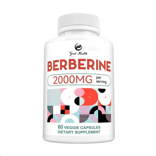 Berberine Capsules 2000mg - Supports Healthy Glucose (Blood Sugar) and Lipid (Fats) Metabolism Sqin Med by Nurse Faye