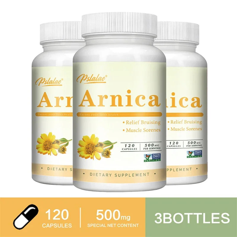 Arnica Capsules - Effectively Relieves Bruising, Swelling, Reduces Muscle Pain and Stiffness Sqin Med by Nurse Faye