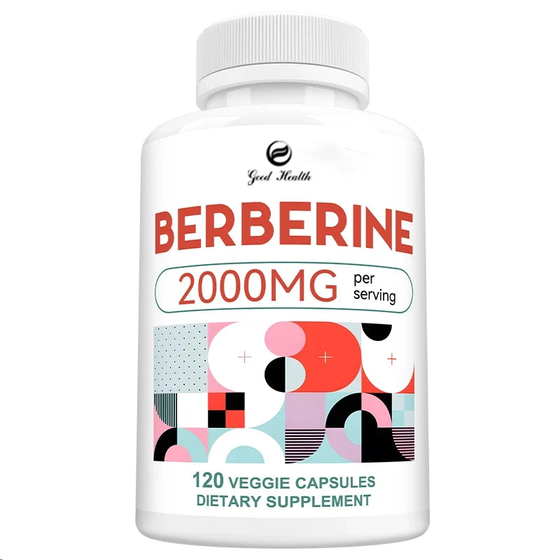 Berberine Capsules 2000mg - Supports Healthy Glucose (Blood Sugar) and Lipid (Fats) Metabolism Sqin Med by Nurse Faye
