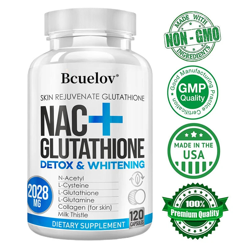 NAC glutathione supplement, milk thistle extract, and vitamin C to support immune function and respiratory health Sqin Med by Nurse Faye