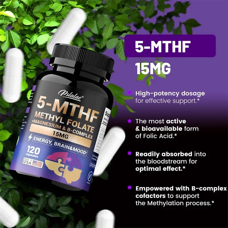 5-MTHF Methyl B12 & Methyl Folate Supplement- Boosts Cognitive Function Sqin Med by Nurse Faye