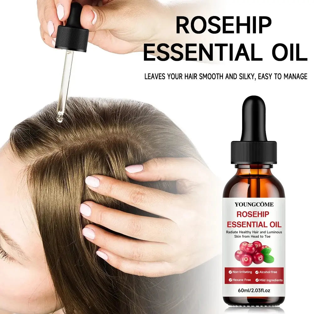 Rosehip Essential Oil Fade Fine Line Lifting Firming Repair Smooth Moisturizing Whitening Nourishing Skincare Oil for hair, face Sqin Med by Nurse Faye