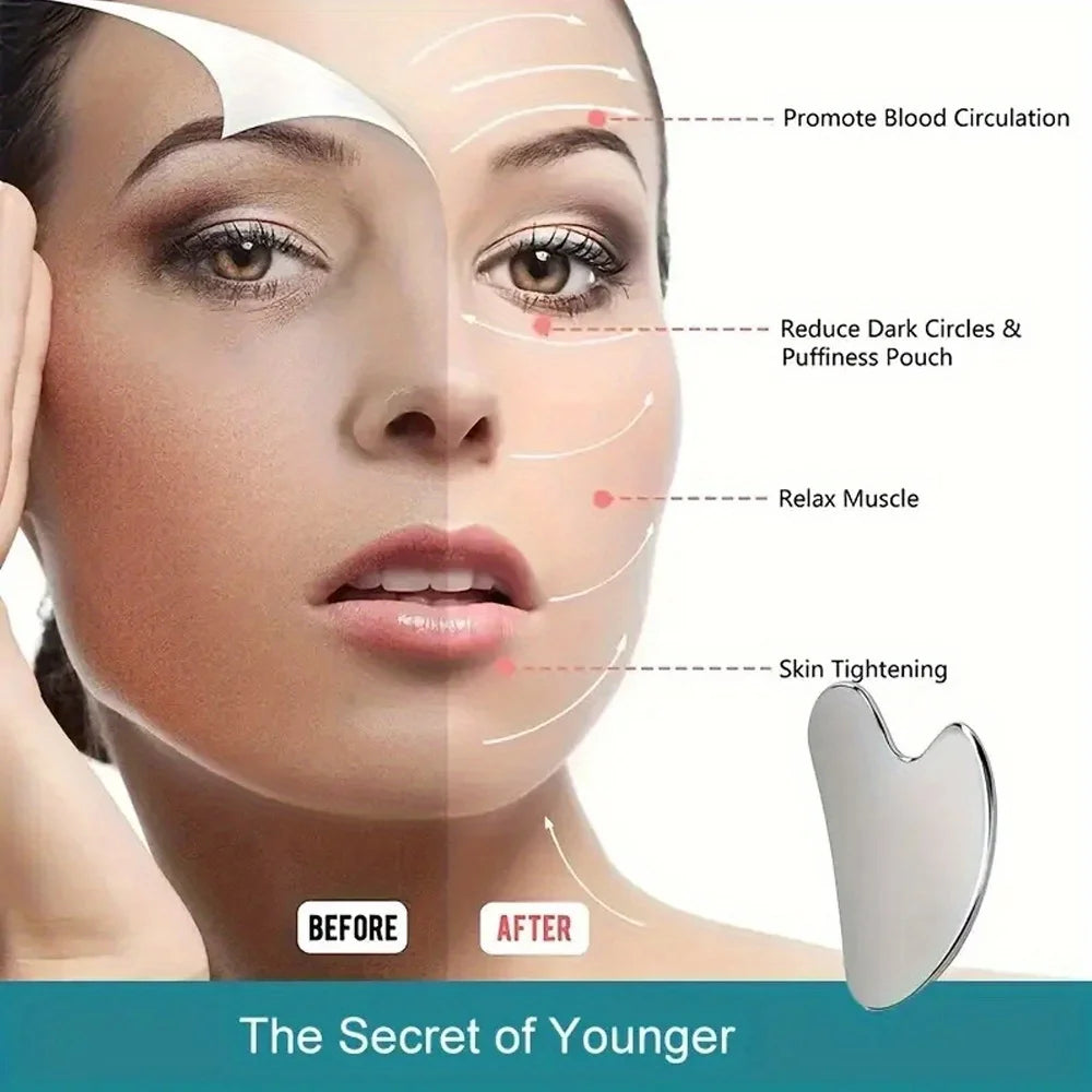 Stainless Steel Gua Sha Facial Tool sqin med