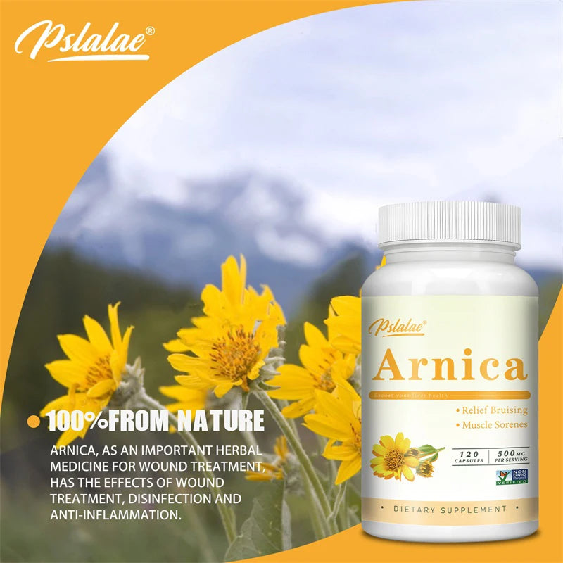 Arnica Capsules - Effectively Relieves Bruising, Swelling, Reduces Muscle Pain and Stiffness Sqin Med by Nurse Faye