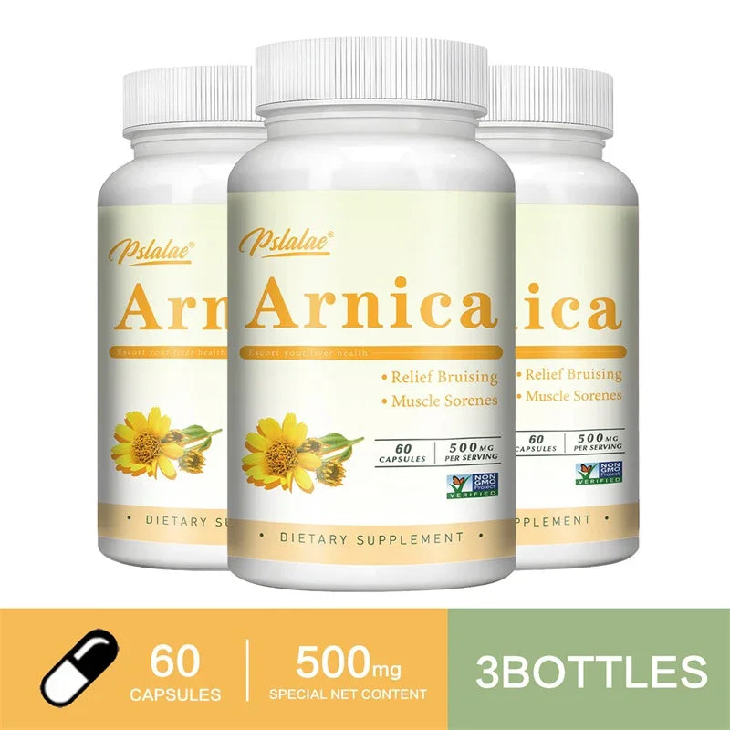 Arnica Capsules - Effectively Relieves Bruising, Swelling, Reduces Muscle Pain and Stiffness Sqin Med by Nurse Faye