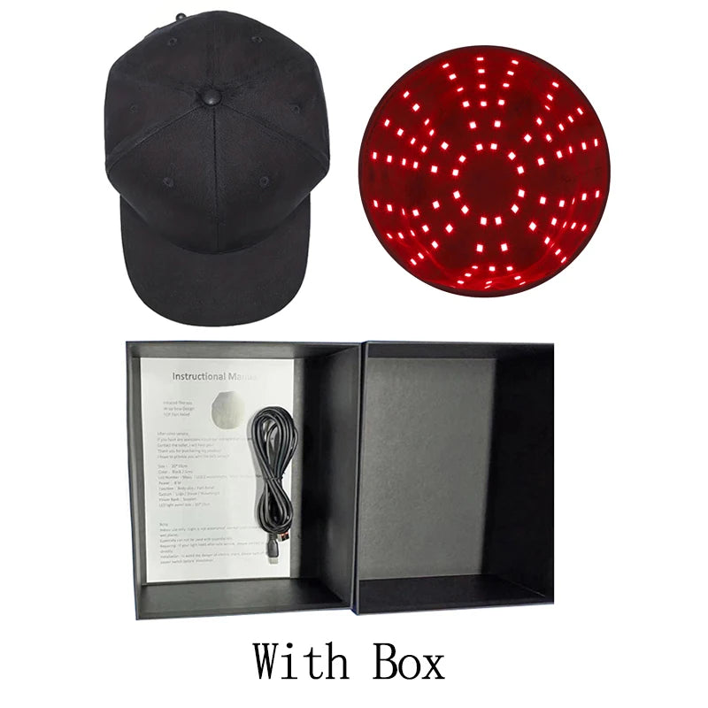 Red LED Light & Infrared Therapy Cap- 96Pcs 660nm&850nm wavelength 10Hz Pulse for Hair growth Sqin Med by Nurse Faye