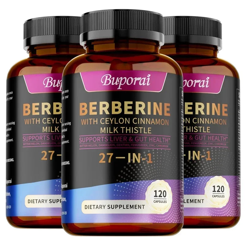 27-in-1 Berberine Complex Supplements 25,000 mg per serving - Supports whole body health Sqin Med by Nurse Faye