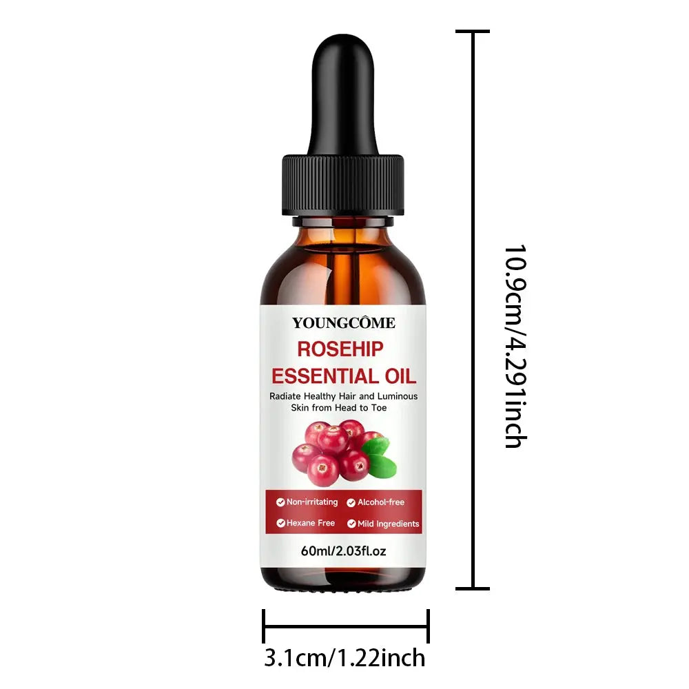 Rosehip Essential Oil Fade Fine Line Lifting Firming Repair Smooth Moisturizing Whitening Nourishing Skincare Oil for hair, face Sqin Med by Nurse Faye
