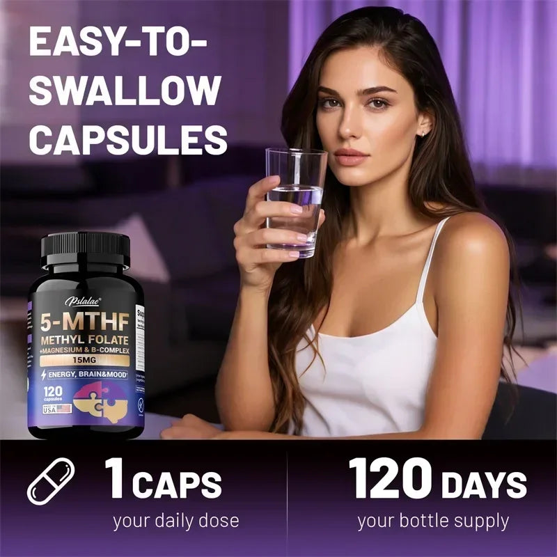 5-MTHF Methyl B12 & Methyl Folate Supplement- Boosts Cognitive Function Sqin Med by Nurse Faye