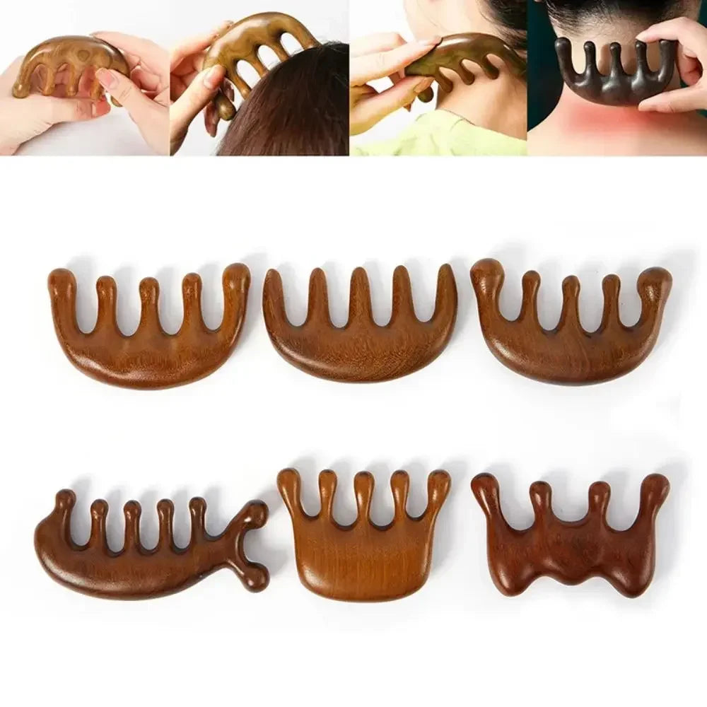 Wide Tooth Wooden Scalp Massage Tool Sqin Med by Nurse Faye