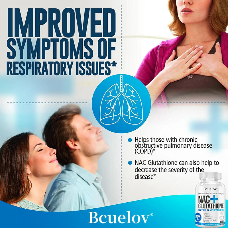 NAC glutathione supplement, milk thistle extract, and vitamin C to support immune function and respiratory health Sqin Med by Nurse Faye