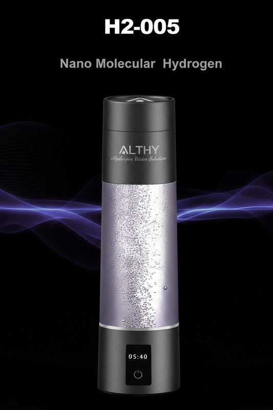 Nano Molecular Hydrogen device with ALTHY branding on a dark background
