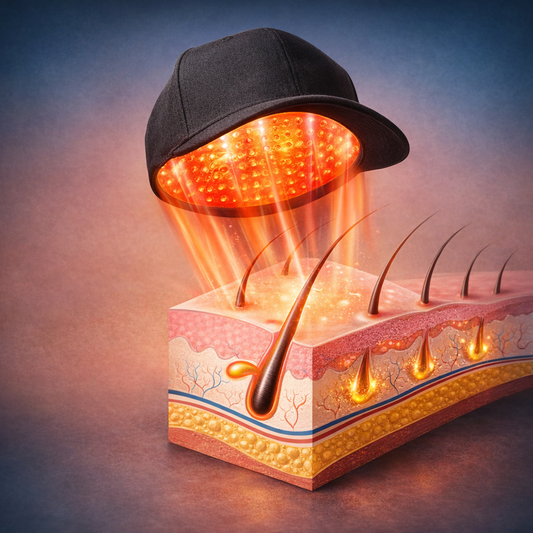 Red LED Light & Infrared Therapy Cap- 96Pcs 660nm&850nm wavelength 10Hz Pulse for Hair growth Sqin Med by Nurse Faye