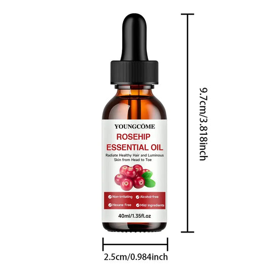 Rosehip Essential Oil Fade Fine Line Lifting Firming Repair Smooth Moisturizing Whitening Nourishing Skincare Oil for hair, face Sqin Med by Nurse Faye