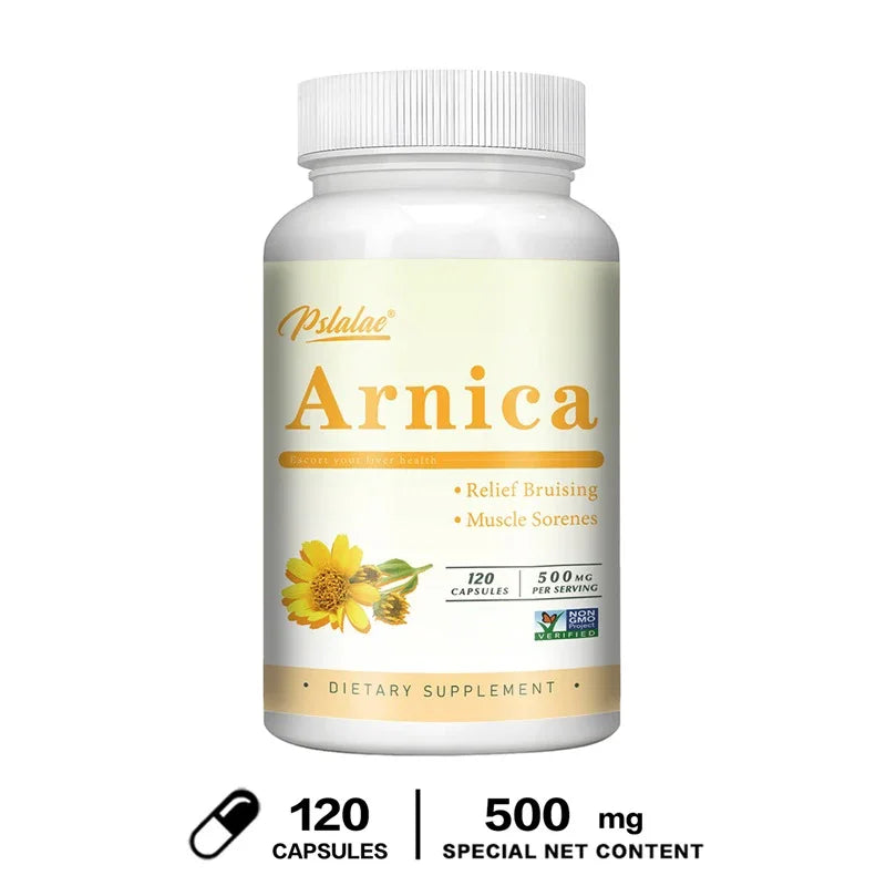 Arnica Capsules - Effectively Relieves Bruising, Swelling, Reduces Muscle Pain and Stiffness Sqin Med by Nurse Faye