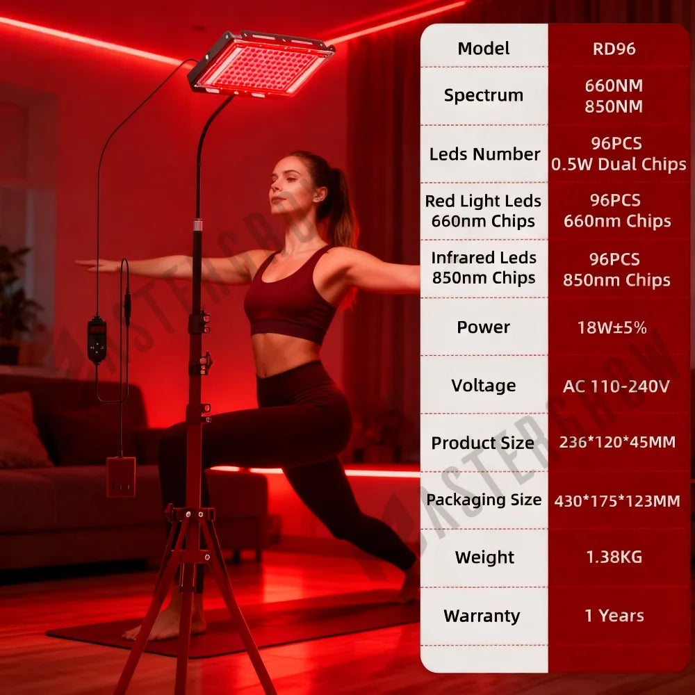 660nm850nm Led Red Light Therapy Panel Device LED Facial Anti-inflammatory Skin Care Light  For Anti-Aging Pain Relief