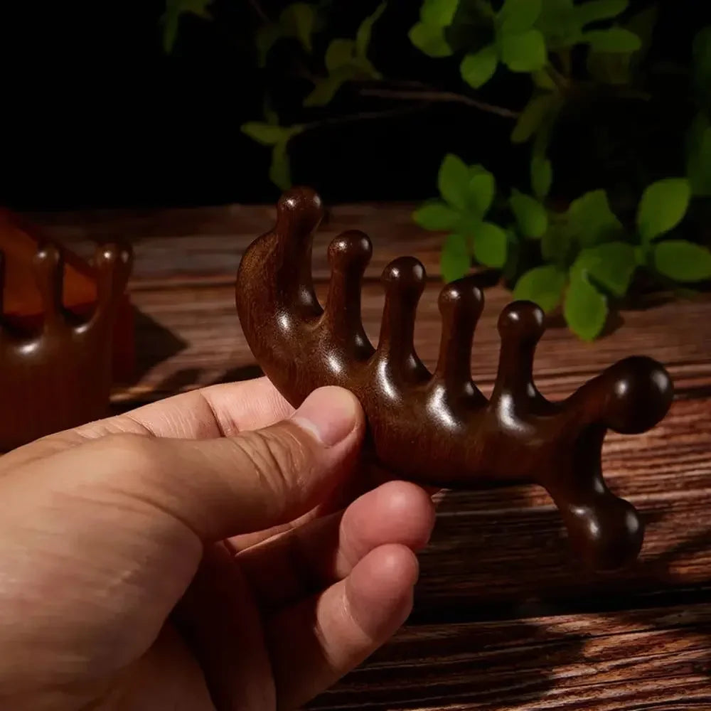 Wide Tooth Wooden Scalp Massage Tool Sqin Med by Nurse Faye