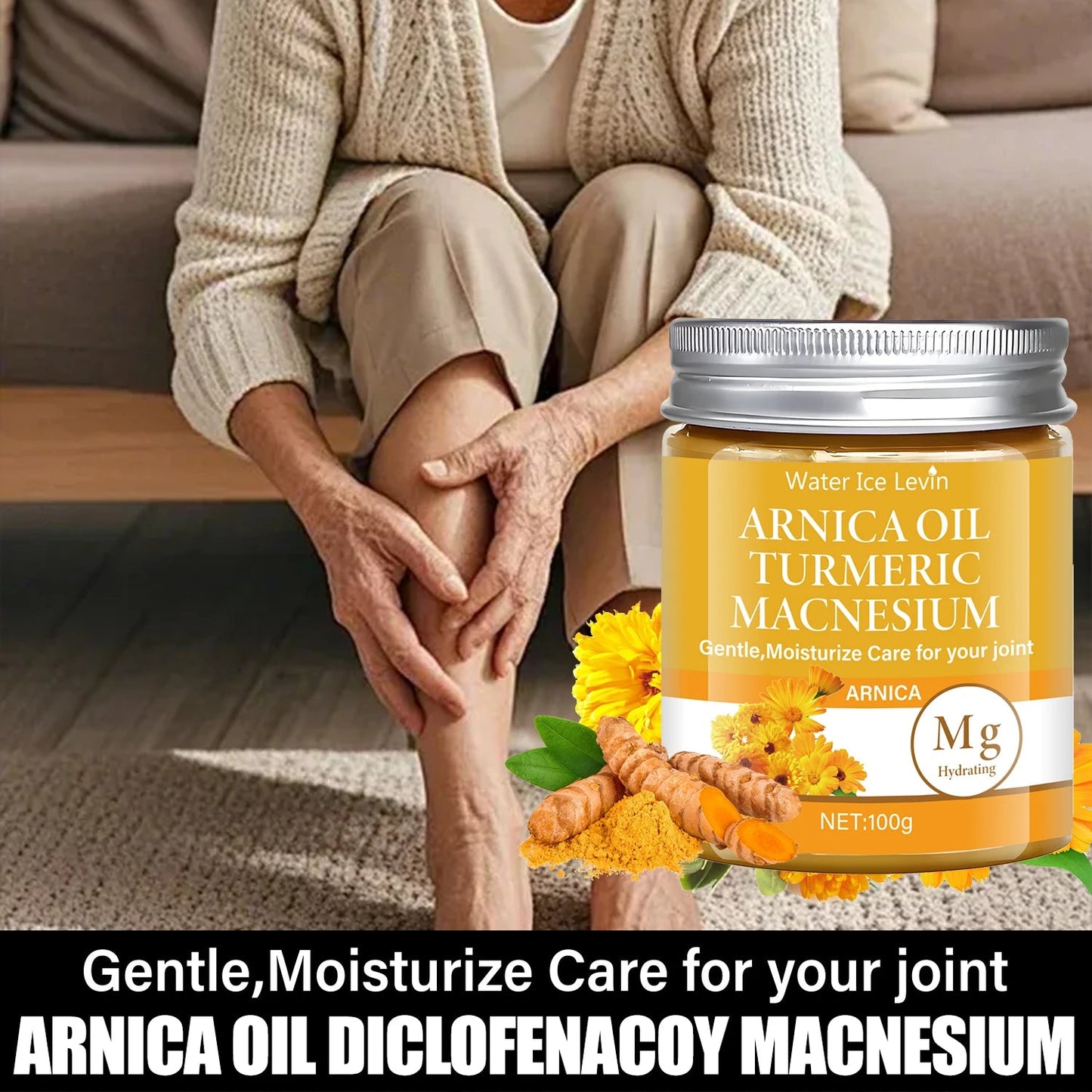 Joint relief Cream - Arnica, Magnesium & Turmeric Sqin Med by Nurse Faye