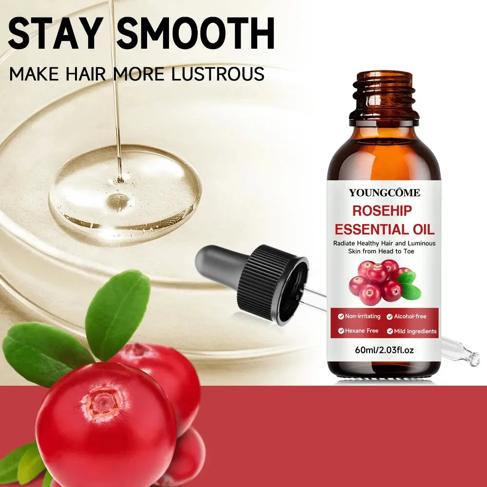 Rosehip Essential Oil Fade Fine Line Lifting Firming Repair Smooth Moisturizing Whitening Nourishing Skincare Oil for hair, face Sqin Med by Nurse Faye