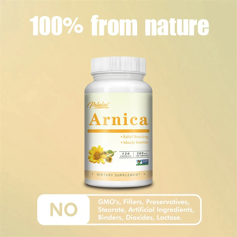 Arnica Capsules - Effectively Relieves Bruising, Swelling, Reduces Muscle Pain and Stiffness Sqin Med by Nurse Faye