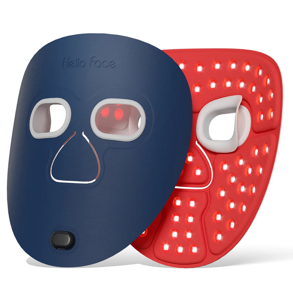 Ultra-light Red Light Therapy Photon Mask Hello Face with M500S LED Near-Infrared Light Sqin Med by Nurse Faye
