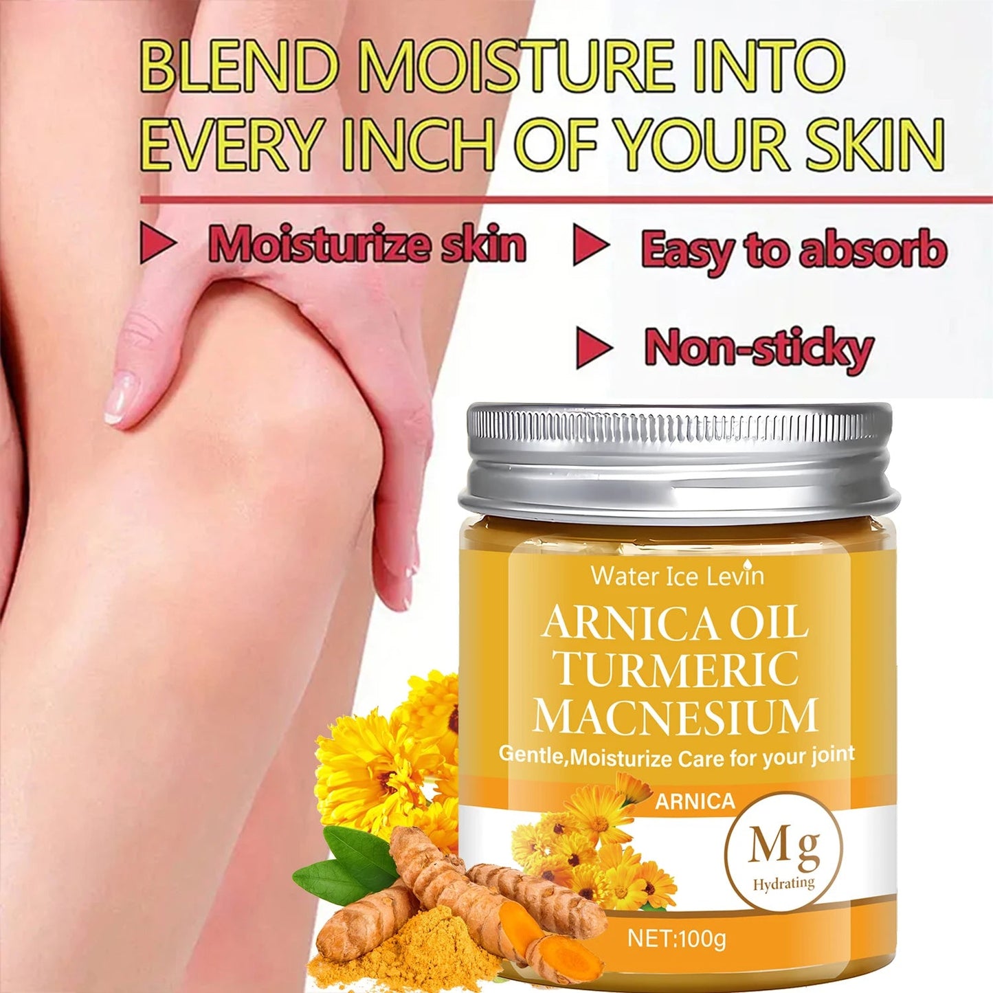 Joint relief Cream - Arnica, Magnesium & Turmeric Sqin Med by Nurse Faye