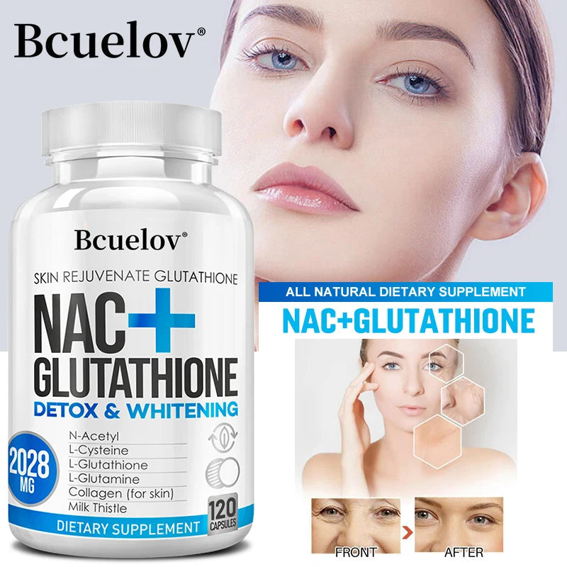 NAC glutathione supplement, milk thistle extract, and vitamin C to support immune function and respiratory health Sqin Med by Nurse Faye